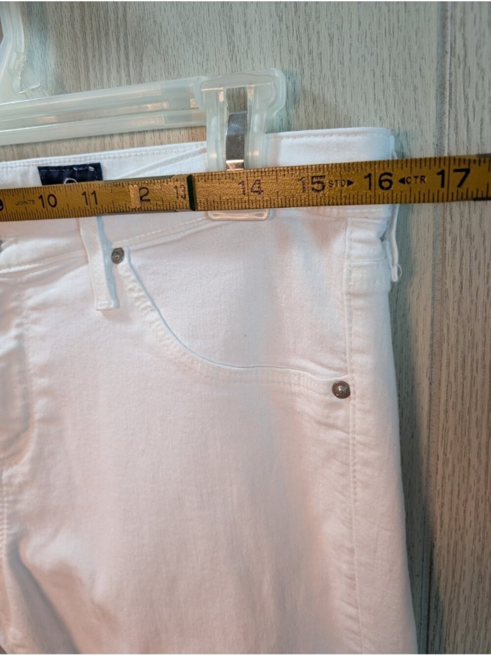 AG Adriano Goldschmied Jeans Sz 31R The Legging Ankle Super Skinny White - Picture 10 of 13